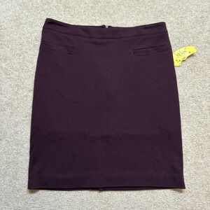 Vtg Missoni Sport Skirt Womens 7/8 Burgundy Knit Pencil Lined Made In Italy Work